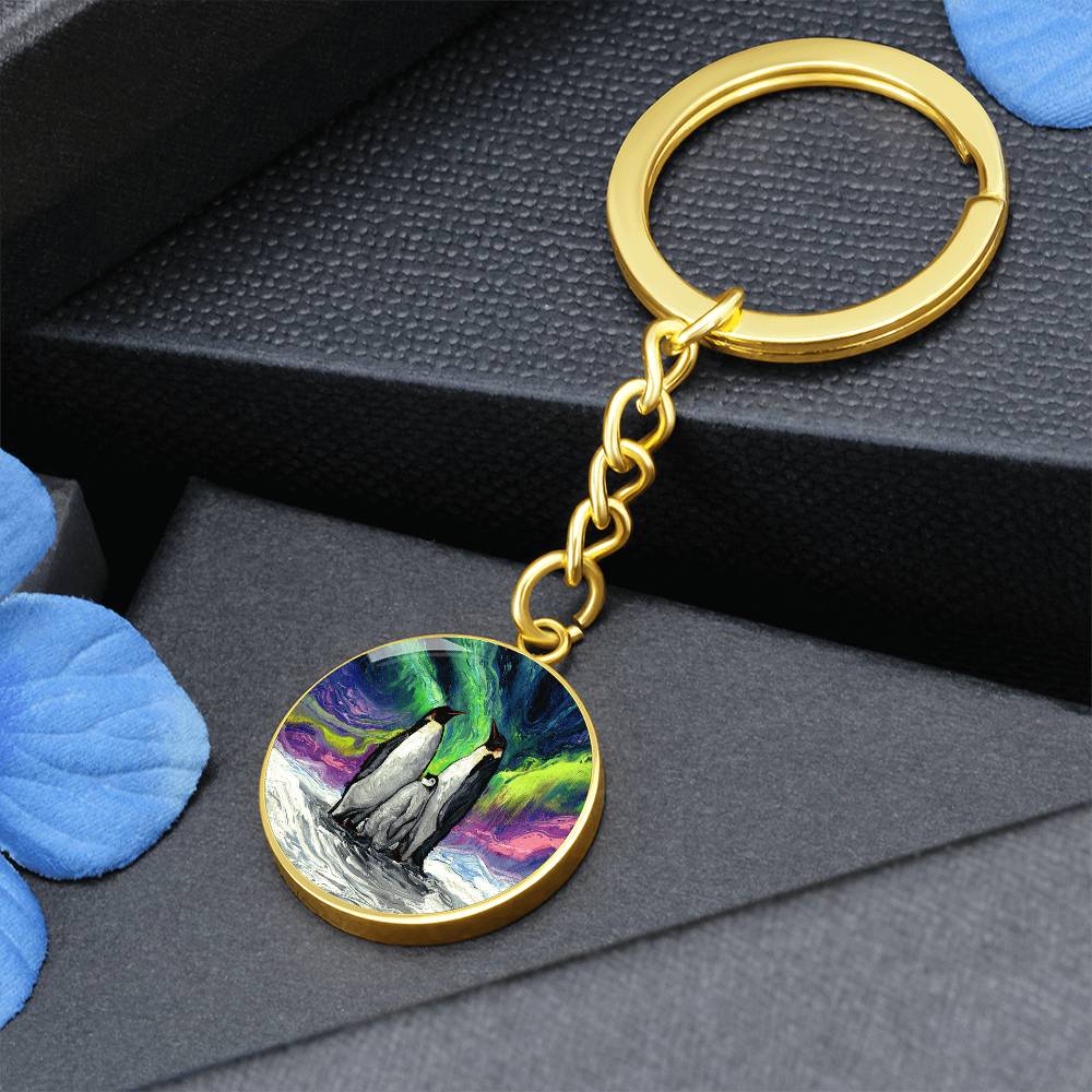 Enjoying The Show Round Keychain