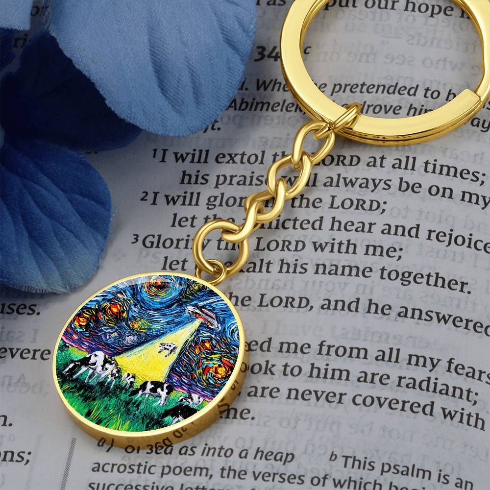 Van Gogh Was Never Abducted Round Keychain