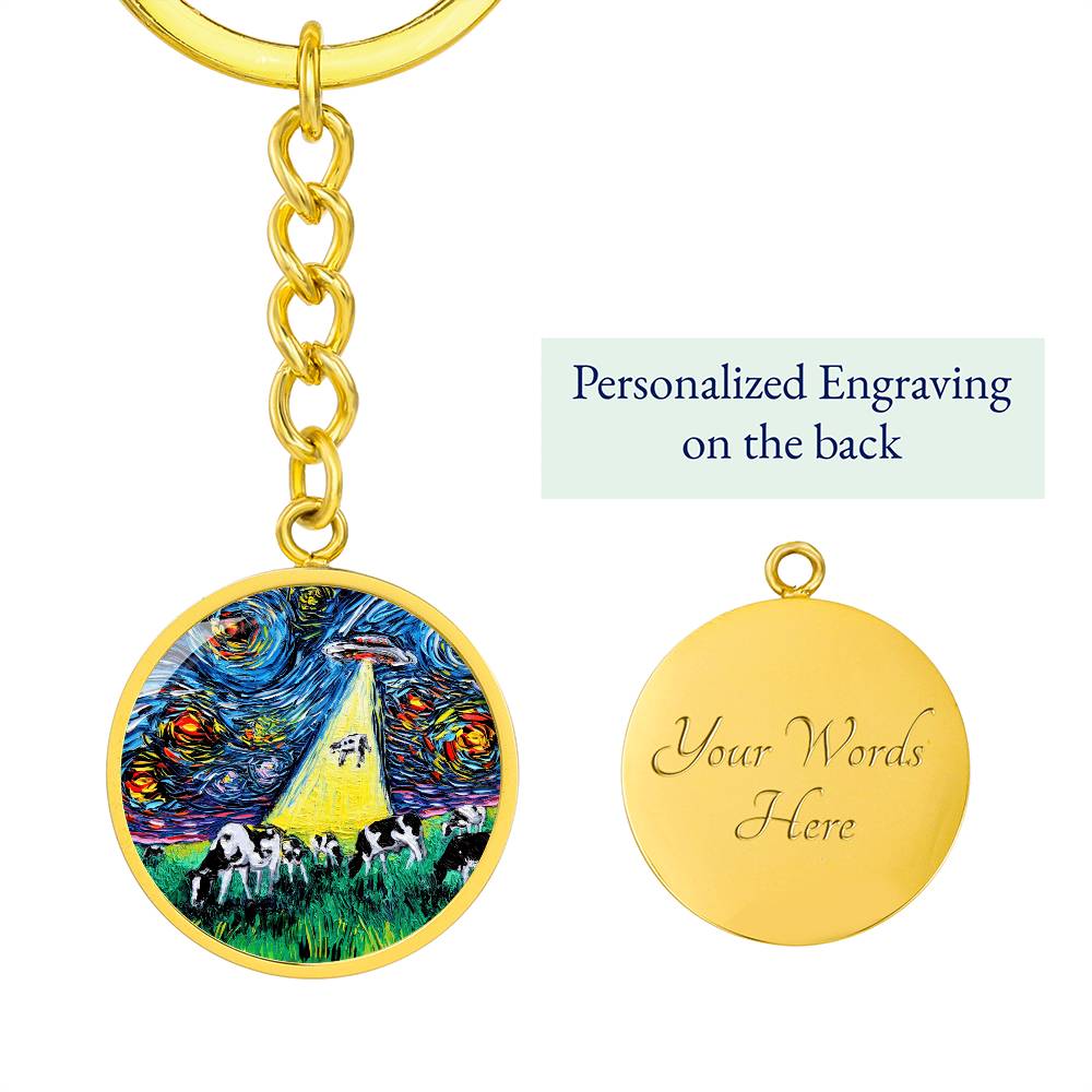 Van Gogh Was Never Abducted Round Keychain